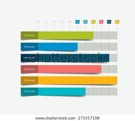 Flat chart, graph. Simply color editable. Infographics elements.