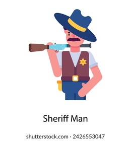 Here’s a flat charter of sheriff man 