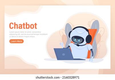 Flat chat bot for web design. Flat isometric vector illustration. Artificial intelligence