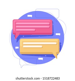Flat Chat Bubble Icons Illustration