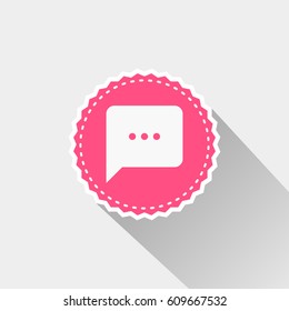 flat chat icon with long shadow
