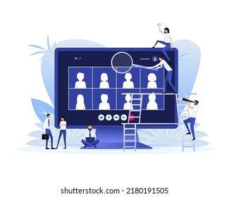Flat chat people, great design for any purposes. Vector illustration