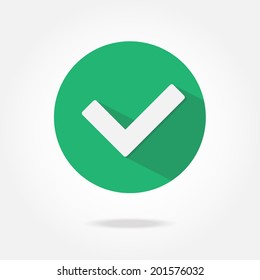 Flat check icon.