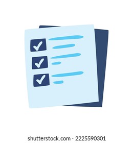 flat check list over white