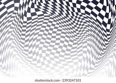 flache Schachbrettverzerrung dynamische Ausblendung Textur