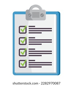 Flat checklist icon isolated style