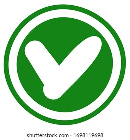 diseño de marca de verificación plana. marca de verificación con fondo blanco.