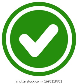 diseño de marca de verificación plana. marca de verificación con fondo blanco.