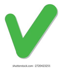 design de marca de verificação plana. marca de verificação com fundo branco.
