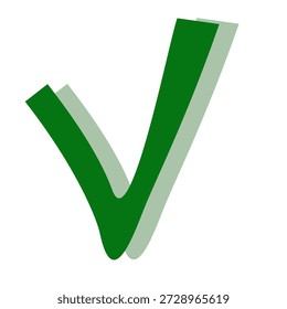 design de marca de verificação plana. marca de verificação com fundo branco.