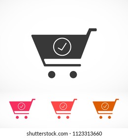 Flat checkout icon