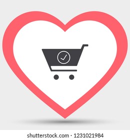 Flat checkout icon