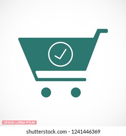 Flat checkout icon