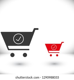 Flat checkout icon