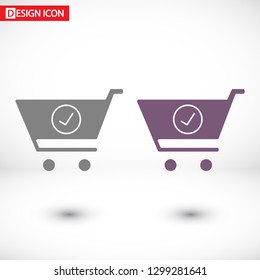 Flat checkout icon
