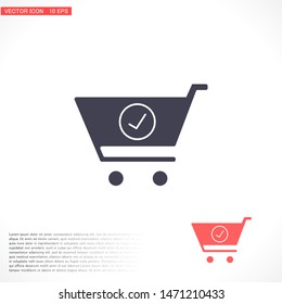Flat checkout icon . Lorem Ipsum Illustration design