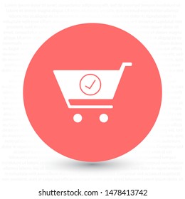 Flat checkout icon . Lorem Ipsum Illustration design