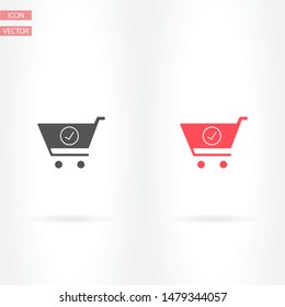 Flat checkout icon . Lorem Ipsum Illustration design
