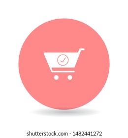 Flat checkout icon . Lorem Ipsum Illustration design