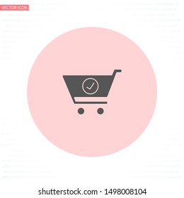 Flat checkout icon . Lorem Ipsum Illustration design