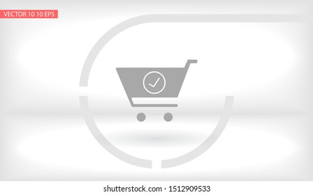 Flat checkout icon . Lorem Ipsum Illustration design
