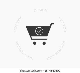 Flat checkout icon . Lorem Ipsum Illustration design