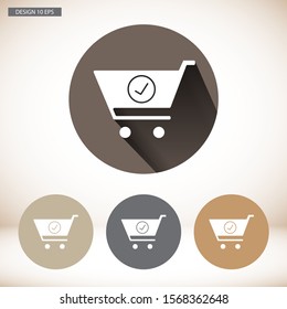 Flat checkout icon . Lorem Ipsum Illustration design