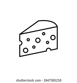 Flat cheese icon vector illustration.