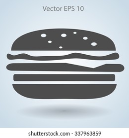 Flat a cheeseburger icon.