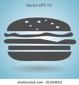 Flat a cheeseburger icon.