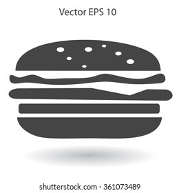 Flat a cheeseburger icon.