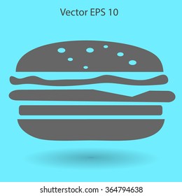 Flat a cheeseburger icon.