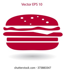 Flat a cheeseburger icon.
