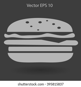 Flat a cheeseburger icon.