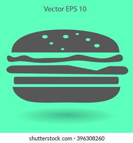 Flat a cheeseburger icon.