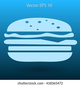 Flat a cheeseburger icon.