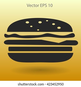 Flat a cheeseburger icon.
