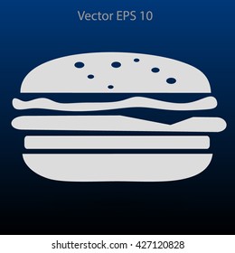 Flat a cheeseburger icon.