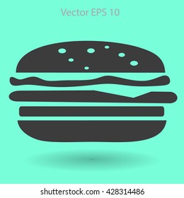 Flat a cheeseburger icon.