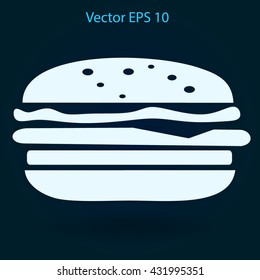 Flat a cheeseburger icon.