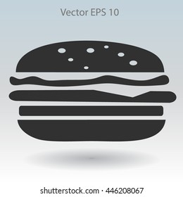 Flat a cheeseburger icon.