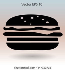 Flat a cheeseburger icon.