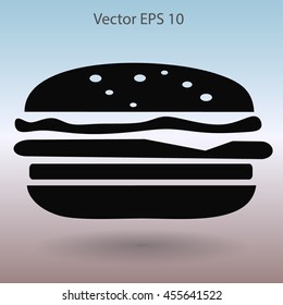 Flat a cheeseburger icon.