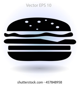Flat a cheeseburger icon.