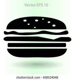 Flat a cheeseburger icon.