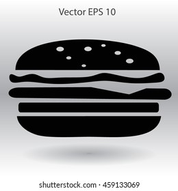 Flat a cheeseburger icon.