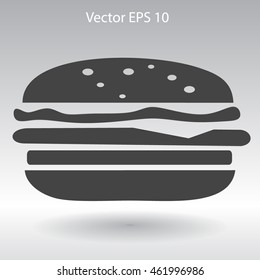 Flat a cheeseburger icon.
