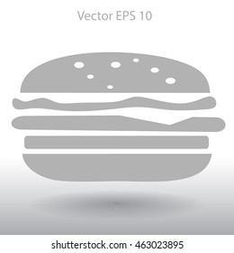 Flat a cheeseburger icon.