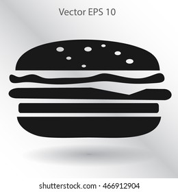 Flat a cheeseburger icon.