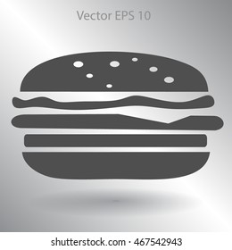 Flat a cheeseburger icon.